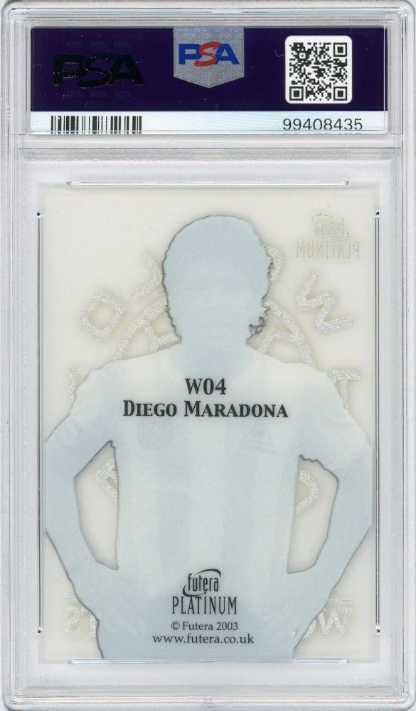 2003 Futera Platinum World Football Diego Maradona collectible trading card graded MINT