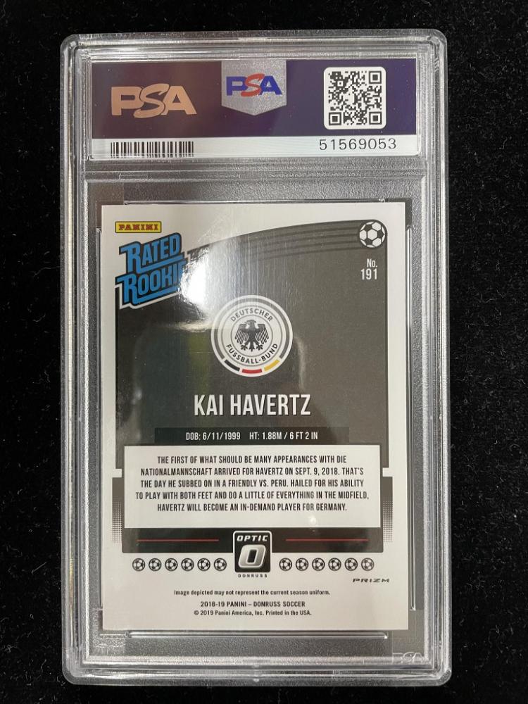 2018-19 Donruss Germany Kai Havertz Base Optic Holo certified parallel soccer trading card