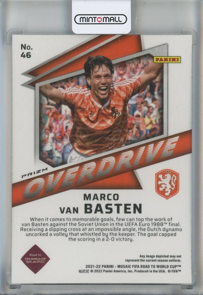 2021-22 Panini Mosaic Road to FIFA World Cup Marco Van Basten Overdrive card #46 Netherlands
