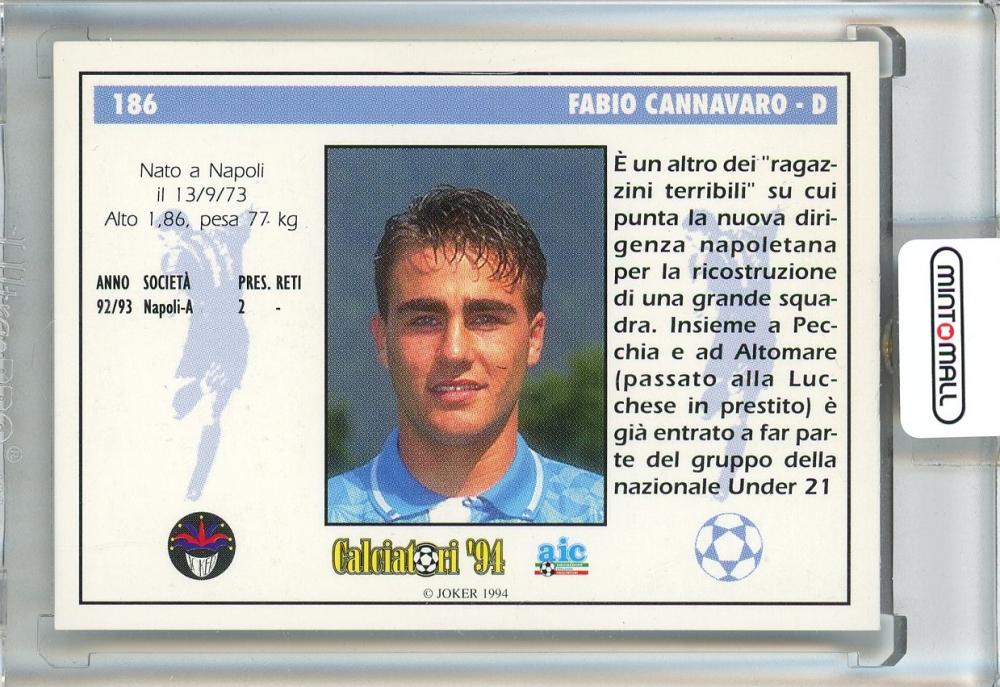 1994 Joker Calciatori vintage football trading cards featuring players from the 1994 season