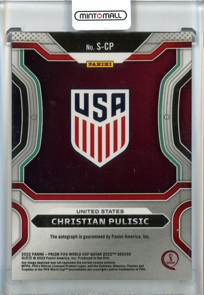 2022 Panini Prizm World Cup Christian Pulisic Signatures #70 collectible soccer trading card