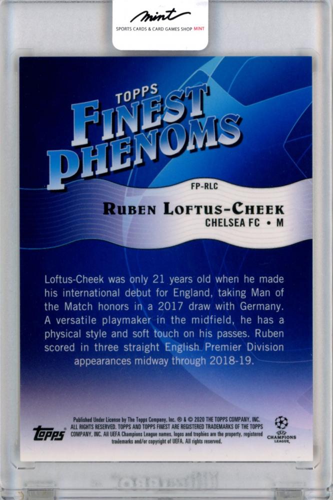 2019-20 Topps Finest UEFA Champions League Ruben Loftus-Cheek Finest Phenoms Red collectible card