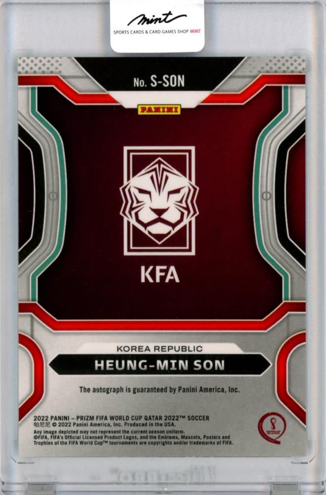 2022 Panini Prizm World Cup Heung-Min Son Autograph trading card with player signature
