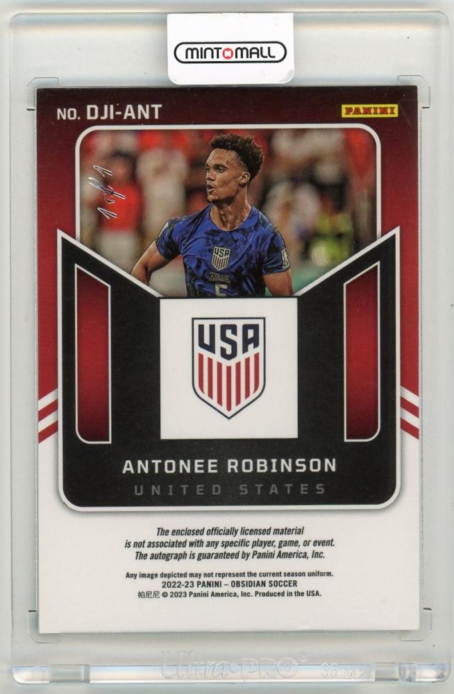 2022-23 Panini Obsidian Antonee Robinson Dual Jersey Ink rare 1 of 1 United States trading card