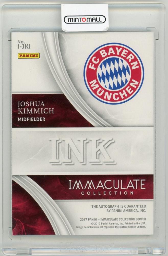 2017 Panini Immaculate Collection Joshua Kimmich ink autograph card number 14 of 65 FC Bayern Munich