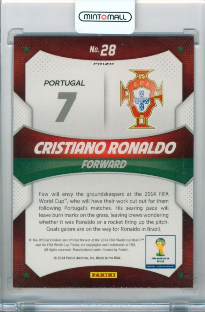 2014 Panini Prizm World Cup Cristiano Ronaldo #28 World Cup Stars Prizms Parallel trading card