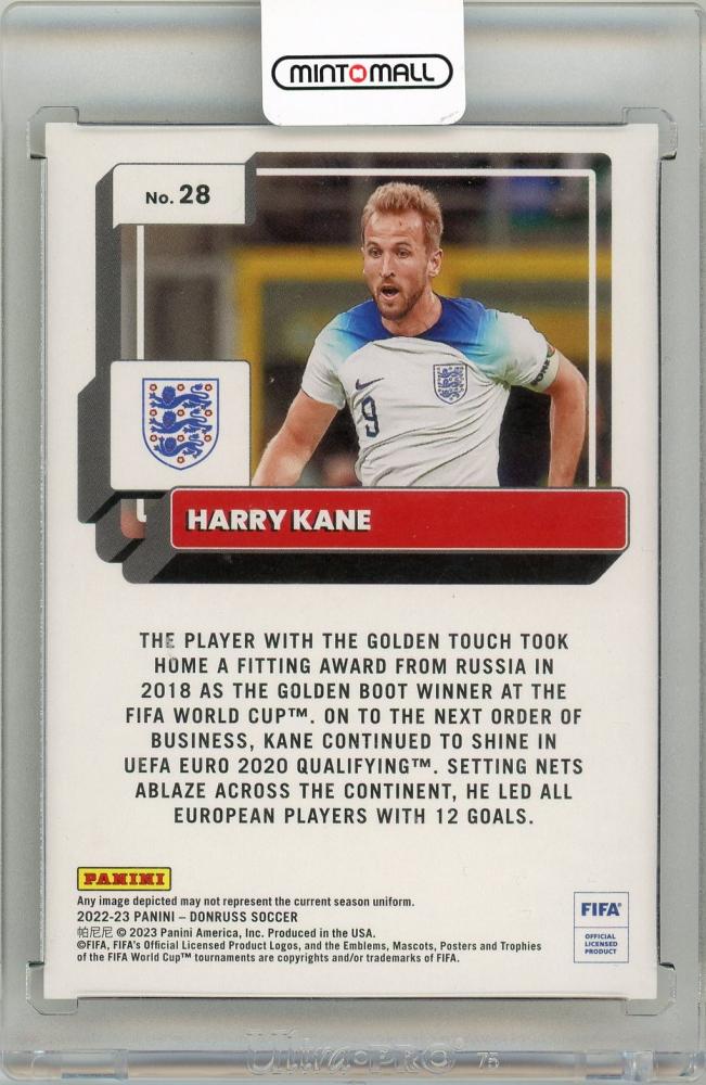 2022-23 Panini Donruss Soccer Harry Kane Gold serial numbered 5 of 10 card England player
