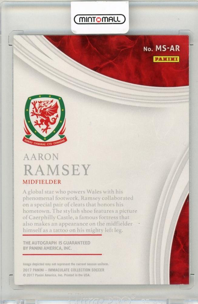 2017 Panini Immaculate Collection Aaron Ramsey Marquee Signatures football card numbered 13 of 50