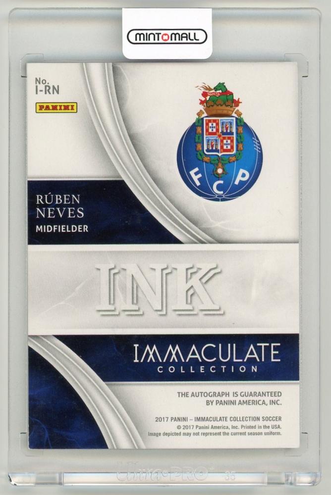 2017 Panini Immaculate Collection Ruben Neves ink autograph soccer card 63/65 FC Porto