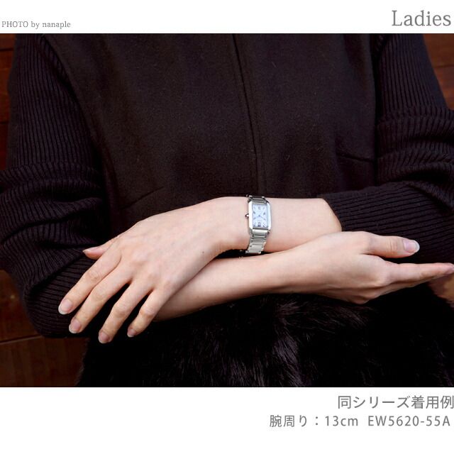 Citizen L EW5620-55A women's silver stainless steel wristwatch with white dial