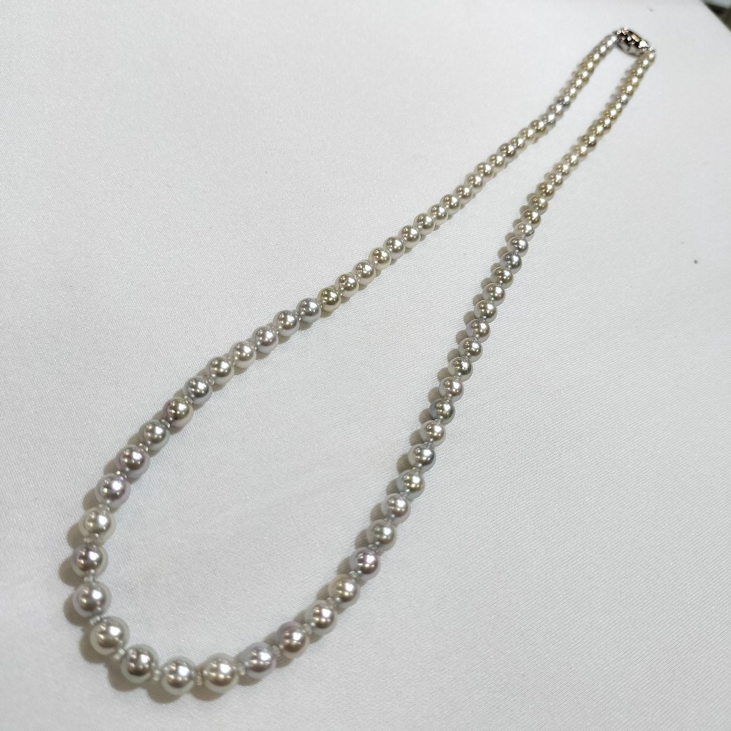 Akoya Pearl Natural Blue Necklace featuring 5mm pearls on a 52cm chain