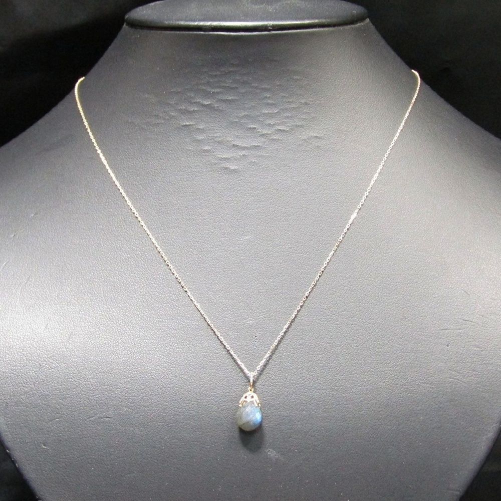 Agete Labrodite necklace in K10 yellow gold with 17 mm pendant on 40 cm chain