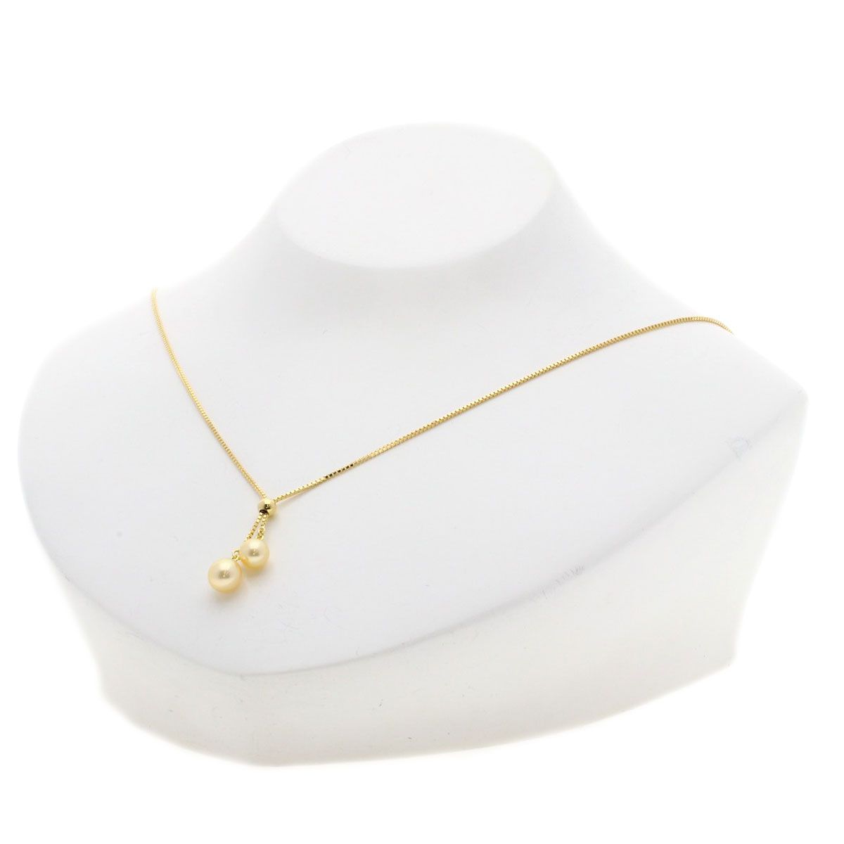 Tasaki women's pearl necklace in K18 yellow gold with 6.4-7mm pearls and 48cm chain