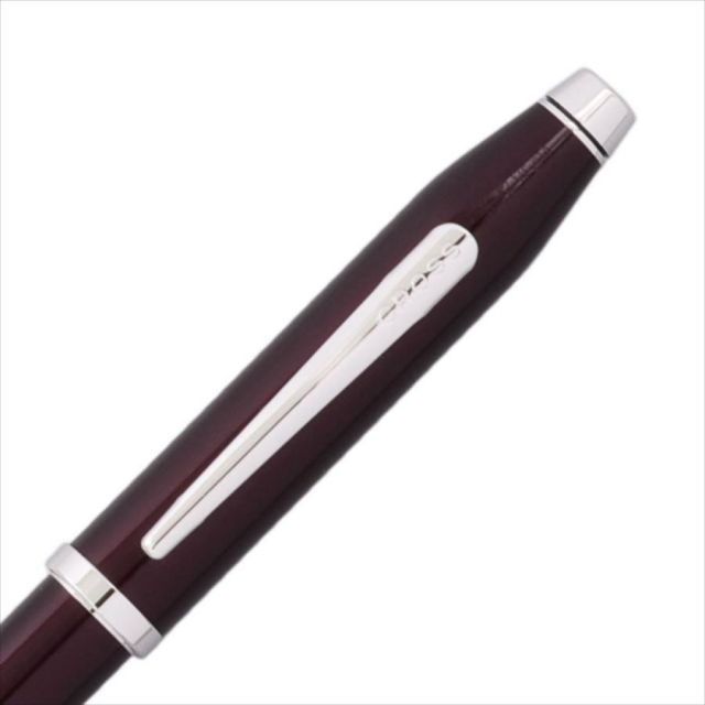 Cross Century 2 ballpoint pen in translucent plum lacquer with silver accents