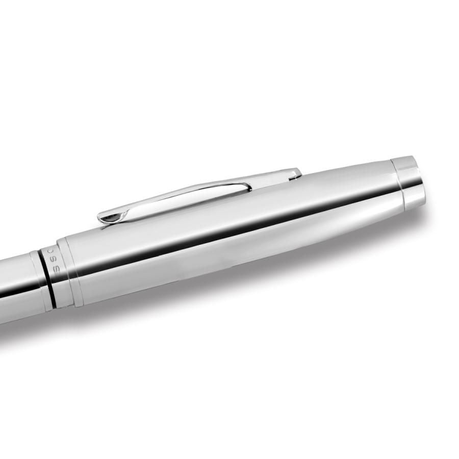 Cross Coventry ballpoint pen in chrome finish with 140mm length and rotating type