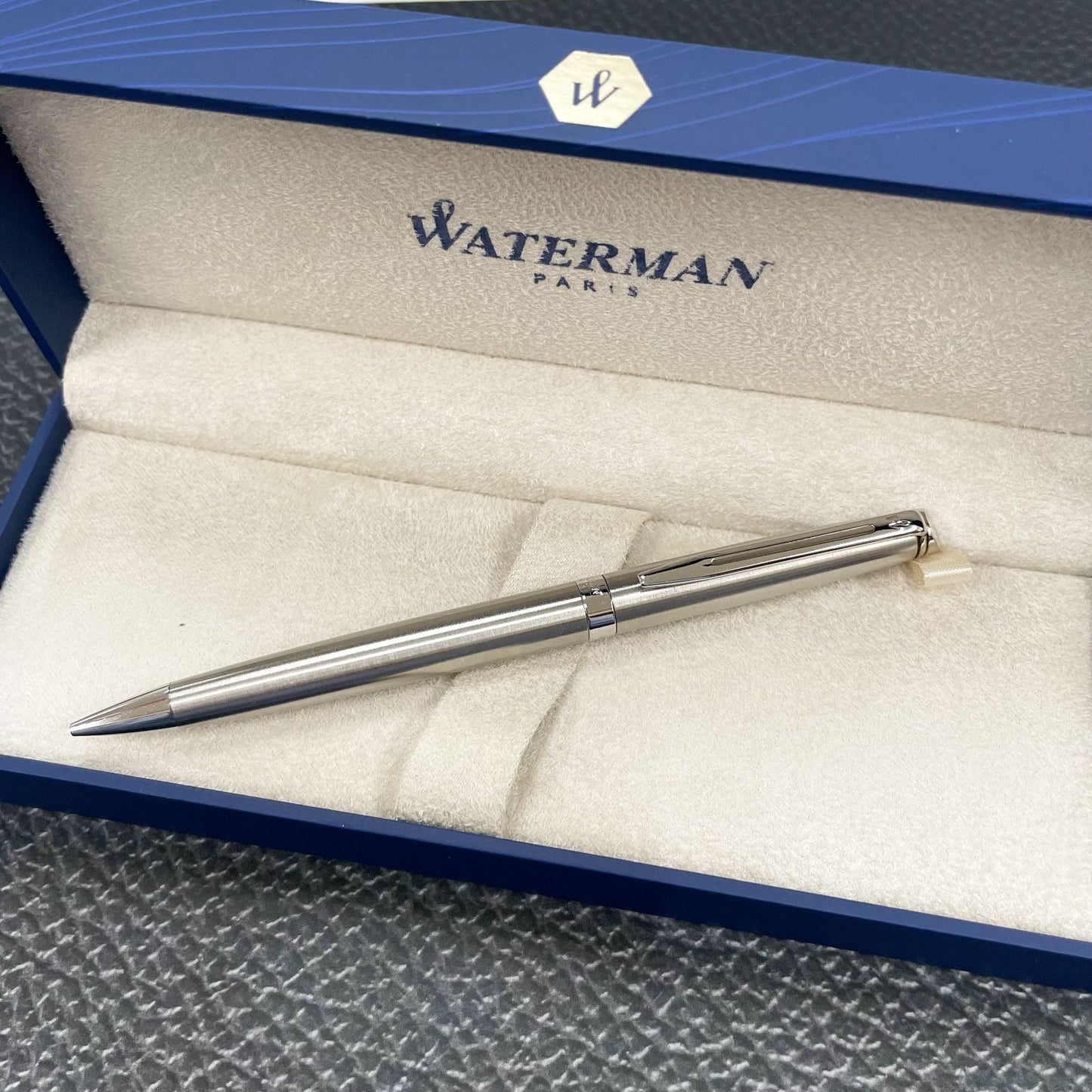 WATERMAN Metropolitan stainless steel CT mechanical pencil with 0.5mm lead and nickel palladium trim