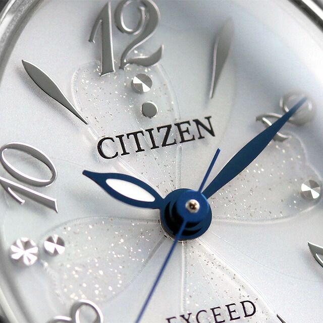 Citizen EX2040-55A Ladies EXCEED watch with white dial, silver band, and titanium case
