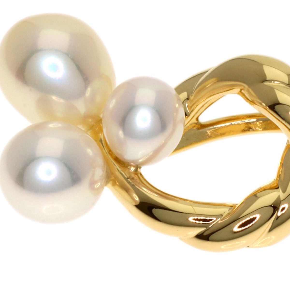 Tasaki pearl pendant top made of K18 yellow gold, size 15.4 x 9.2 x 5.4 mm, elegant ladies jewelry