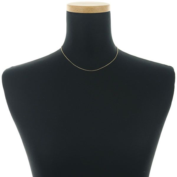 Mikimoto 38cm cut azuki chain necklace in 18k yellow gold weighing 1.7 grams with 1mm width