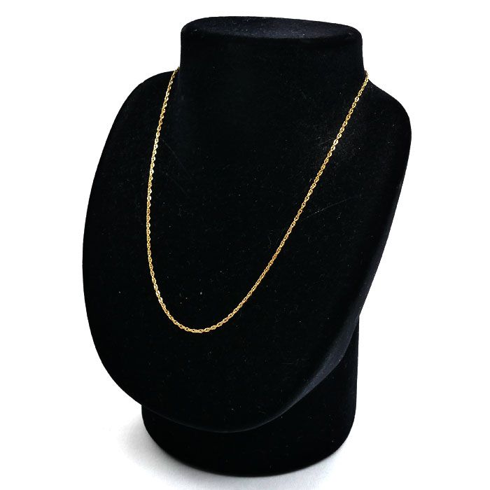 Mikimoto yellow gold K18YG necklace 40.5cm chain with 1.5mm width weighing 3.1g, ladies used jewelry