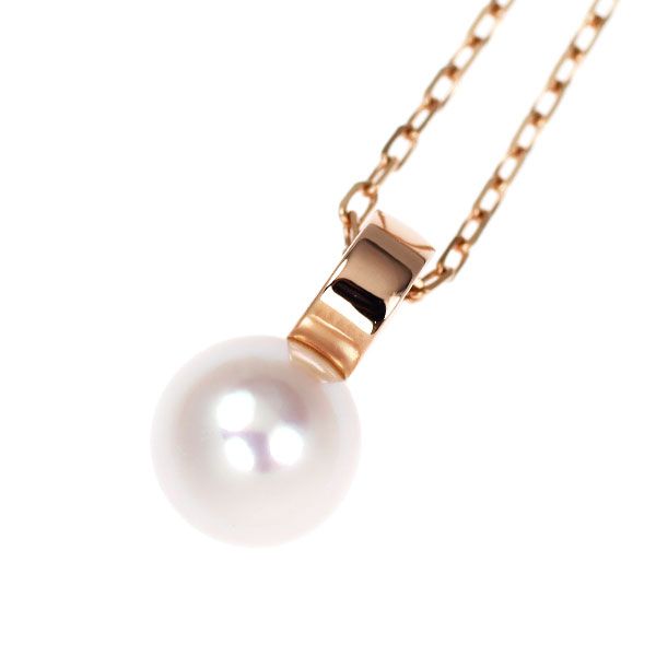 Mikimoto K18PG Akoya Pearl Pendant Necklace with 40cm rose gold chain and 13mm pearl pendant