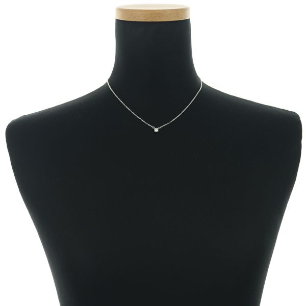 Tasaki platinum necklace with 0.28ct diamond pendant, 38cm chain, model #192224