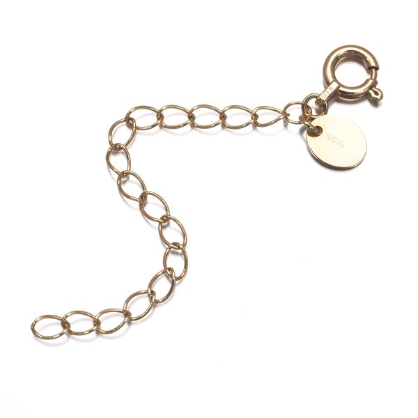 Agete 5cm yellow gold chain necklace adjuster in K10YG with 2.4mm width and 0.3g weight