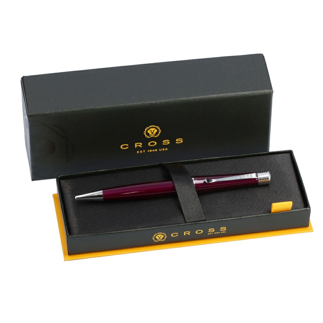 Cross Beverly AT0492-7 Deep Purple pen measuring 13.5 cm on a white background