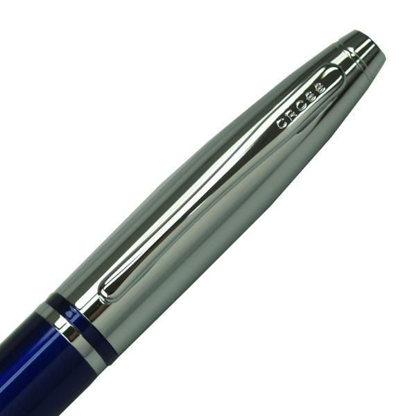 Kuro CROSS Karei Blue ballpoint pen AT0112-3 with twist mechanism, 134mm length, 12mm diameter