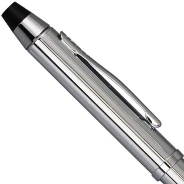Cross Law Nika Kuro multi-function pen with black finish, 136mm length, slim 10mm body, and silver clip