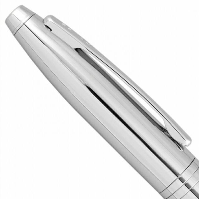 Cross Kuro Calais AT0112-1 pure chrome ballpoint pen with twist mechanism and smooth finish