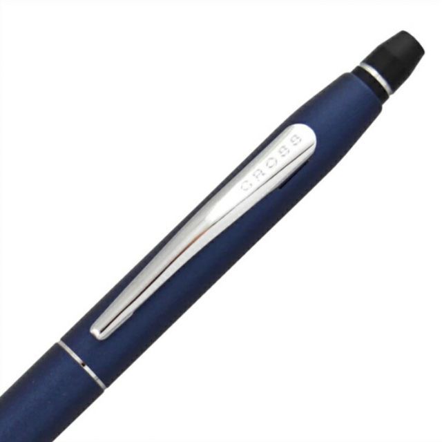 CROSS Click AT0622-121 Midnight Blue Ballpoint Pen with brass body and stainless steel clip in included box
