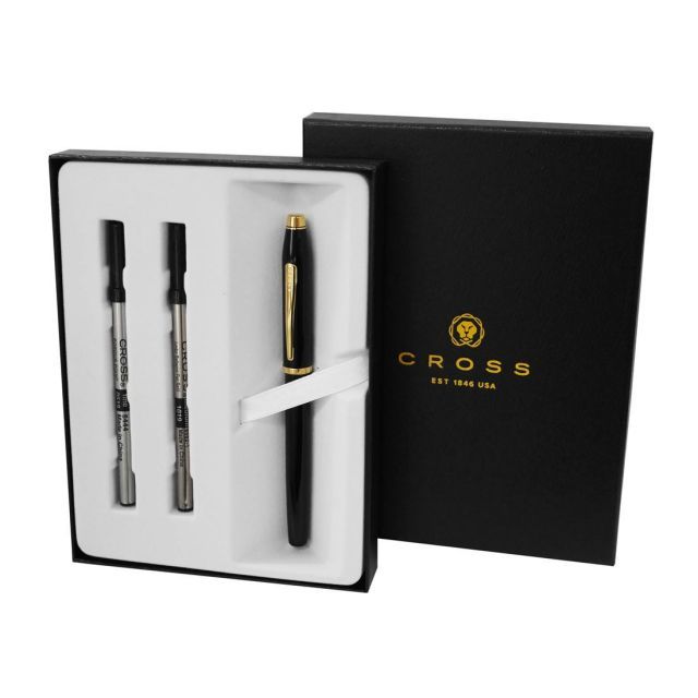 Cross Century II Selectip Rollerball Pen 414-1-SET with gift box and refill set displayed on white background