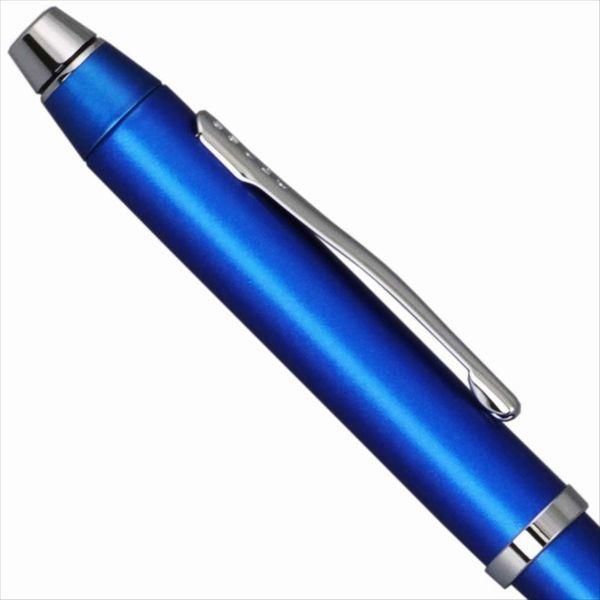 Cross Texree NAT0090-8ST metallic blue ballpoint pens with black and red ink plus 0.5mm mechanical pencil