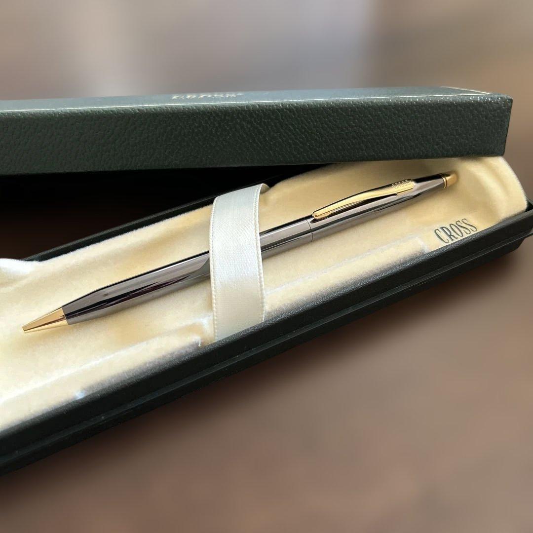 CROSS ballpoint pen in black gunmetal metal finish with a dedicated protective case