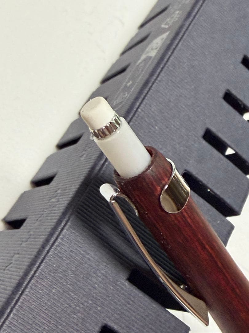 Pilot S30 mechanical pencil with 0.5mm lead and wooden body shown with attached ruler