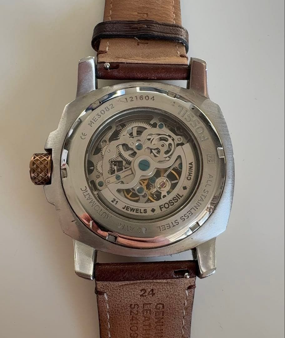 FOSSIL 自動巻き時計 スケルトンダイヤル Automatic Men's Watch — Japanese