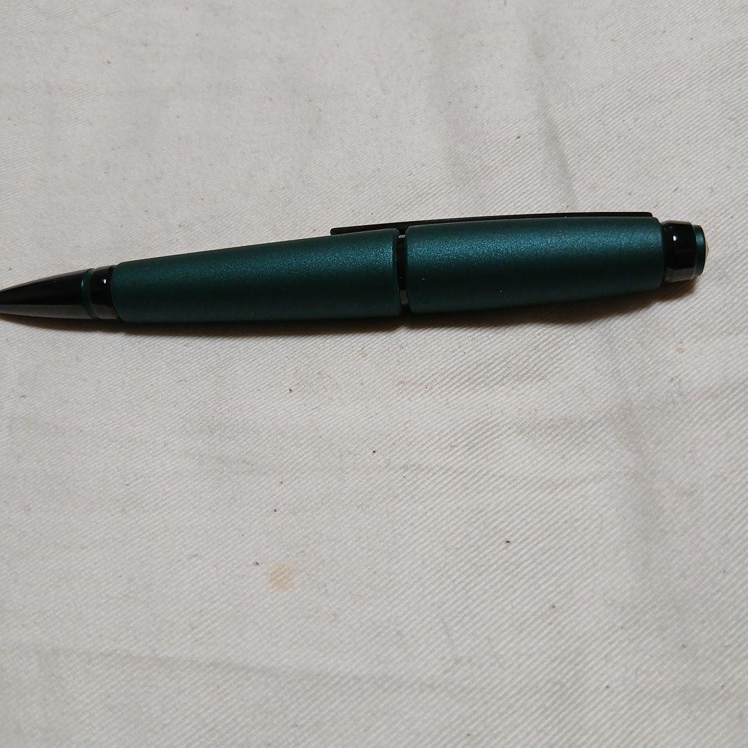 CROSS Edge ballpoint pen with matte green and black body shown from side angle