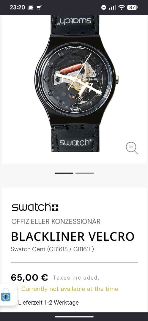 swatch GB161 Quartz Men's — Japanese