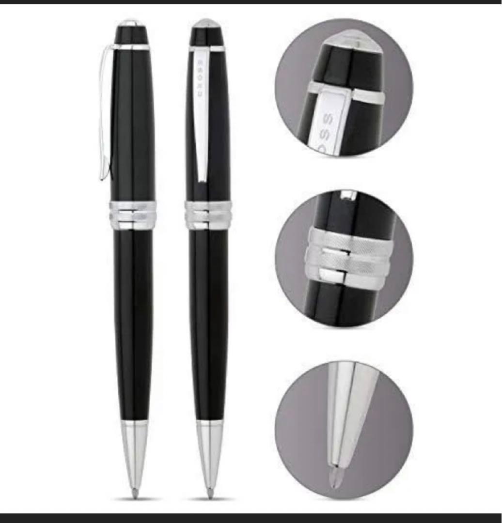 New CROSS black ballpoint pen with oil-based ink and twist mechanism in original box