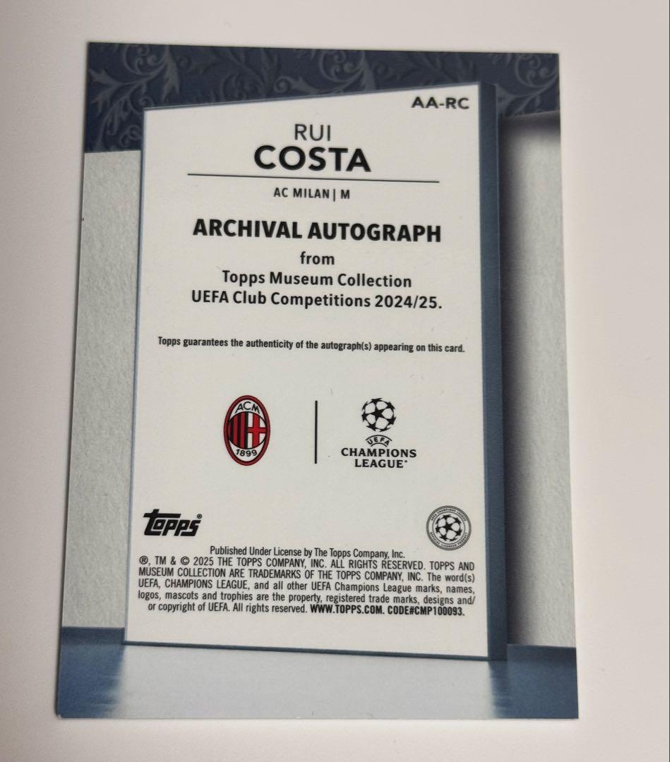 Luis Costa Signature Card AC Milan 50 Limited Edition Auto World Cup — Japanese