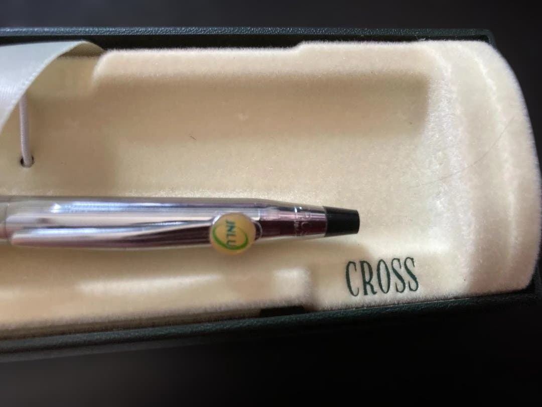 Cross Classic ballpoint pen in chromium color with rotating twist mechanism and original box