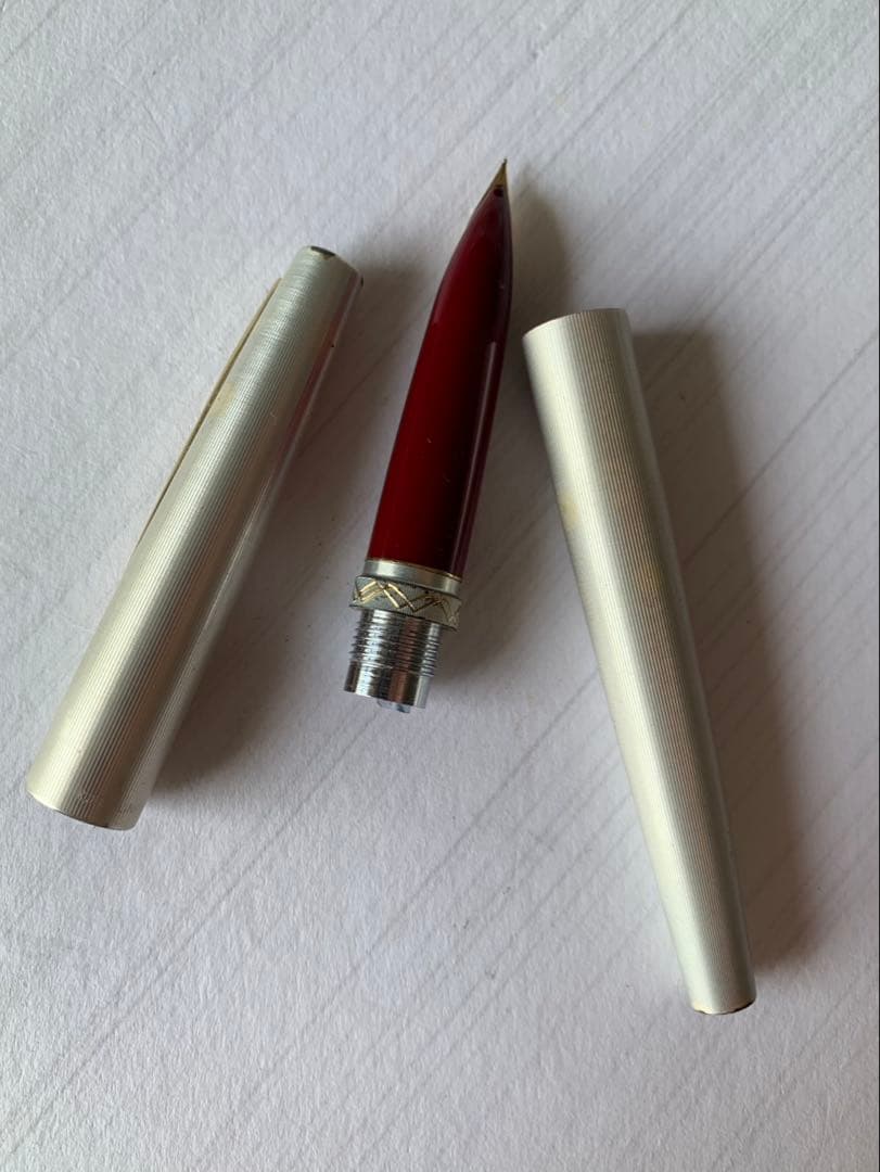 Pilot fountain pen with 22K gold nib showing slight discoloration on the body