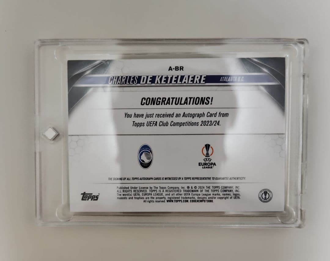 Topps Charles De Catteler Signature Card — Japanese