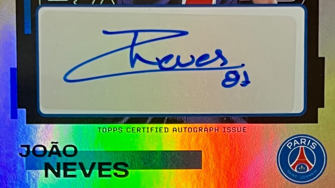 Joao Neves 14/25 Signed Card — 14/25 — Japanese