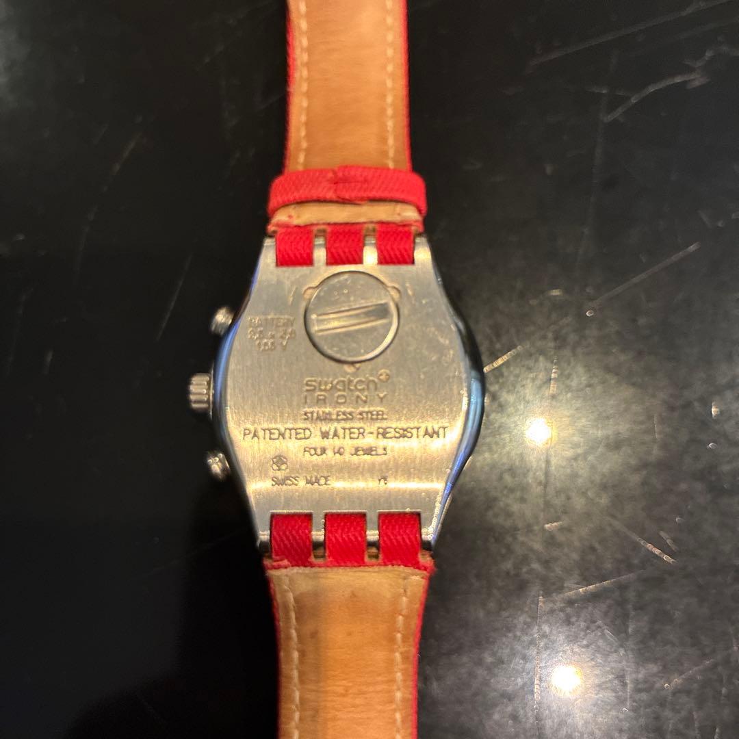 swatch Irony Chronograph Silver Dial Quartz Men's — Japanese