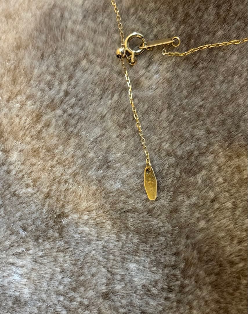 K10agete Agete 60cm yellow gold chain necklace made of K10 with adjustable length