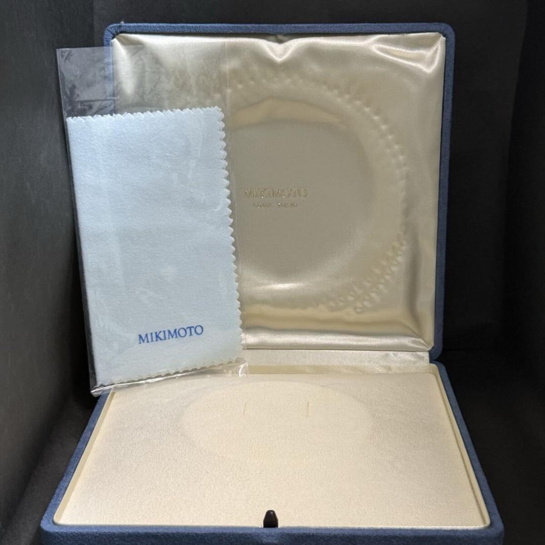 Mikimoto Akoya Pearl M Charm Necklace with 6.5mm pearl pendant and 44cm chain displayed with box