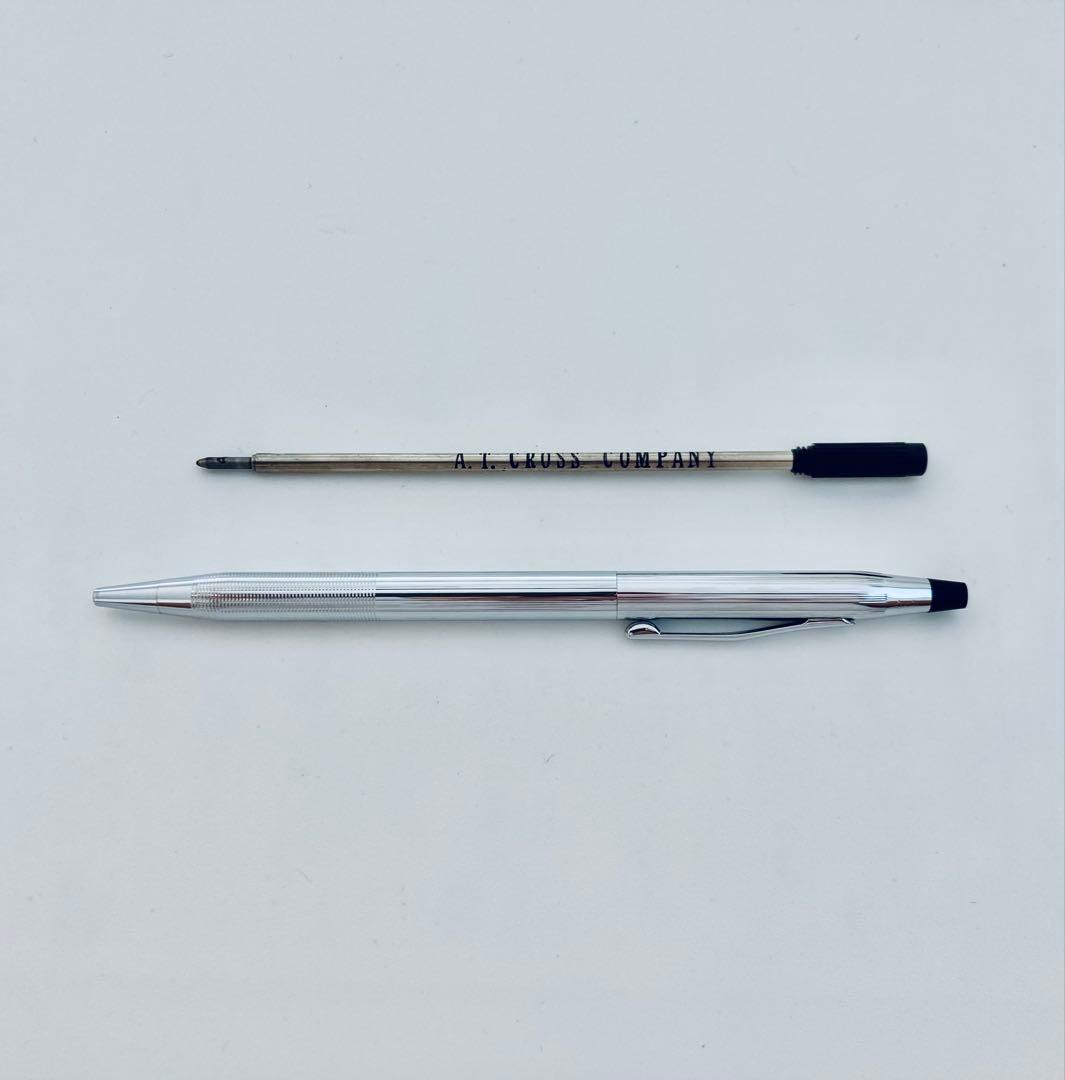 Cross Classic Century Gloss Chrome ballpoint pen with twist style and shiny chrome finish