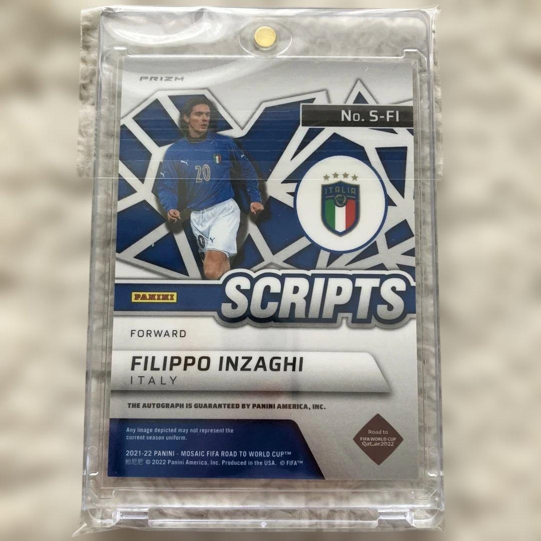 Inzaghi Player Signed Card Italy National Team — Japanese
